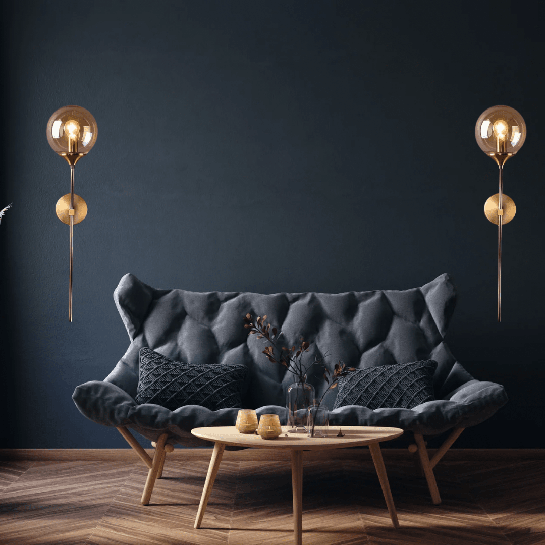Golden Glass Wall Sconce Light