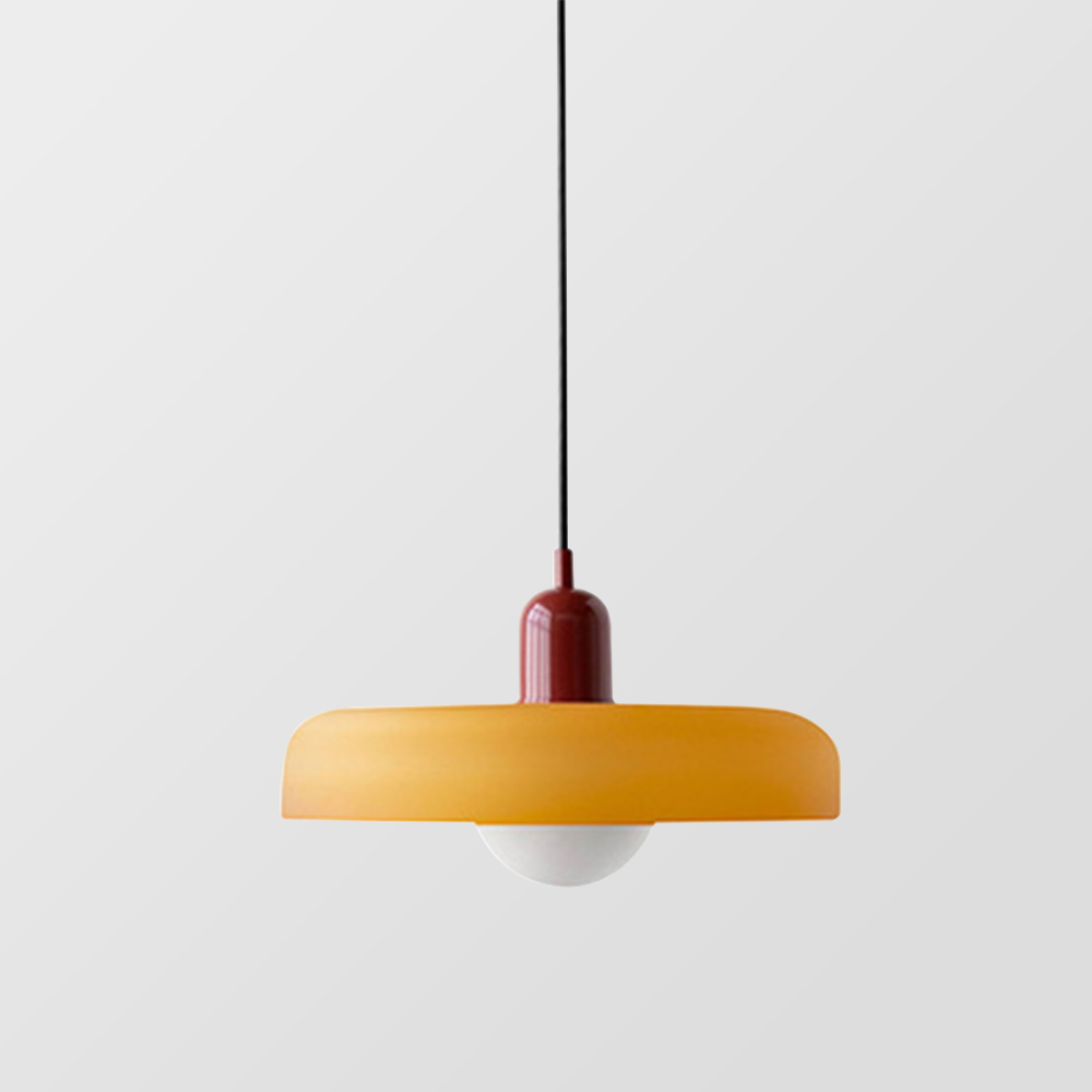 Colorful Bauhaus Glass Pendant