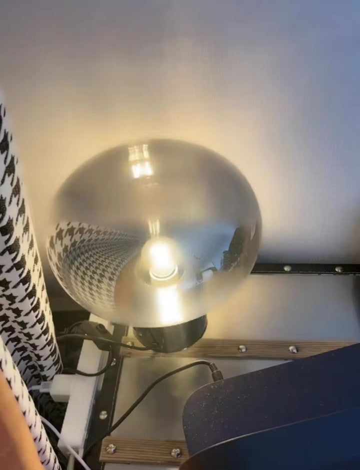 Marble Mushroom-Style Table Lamp