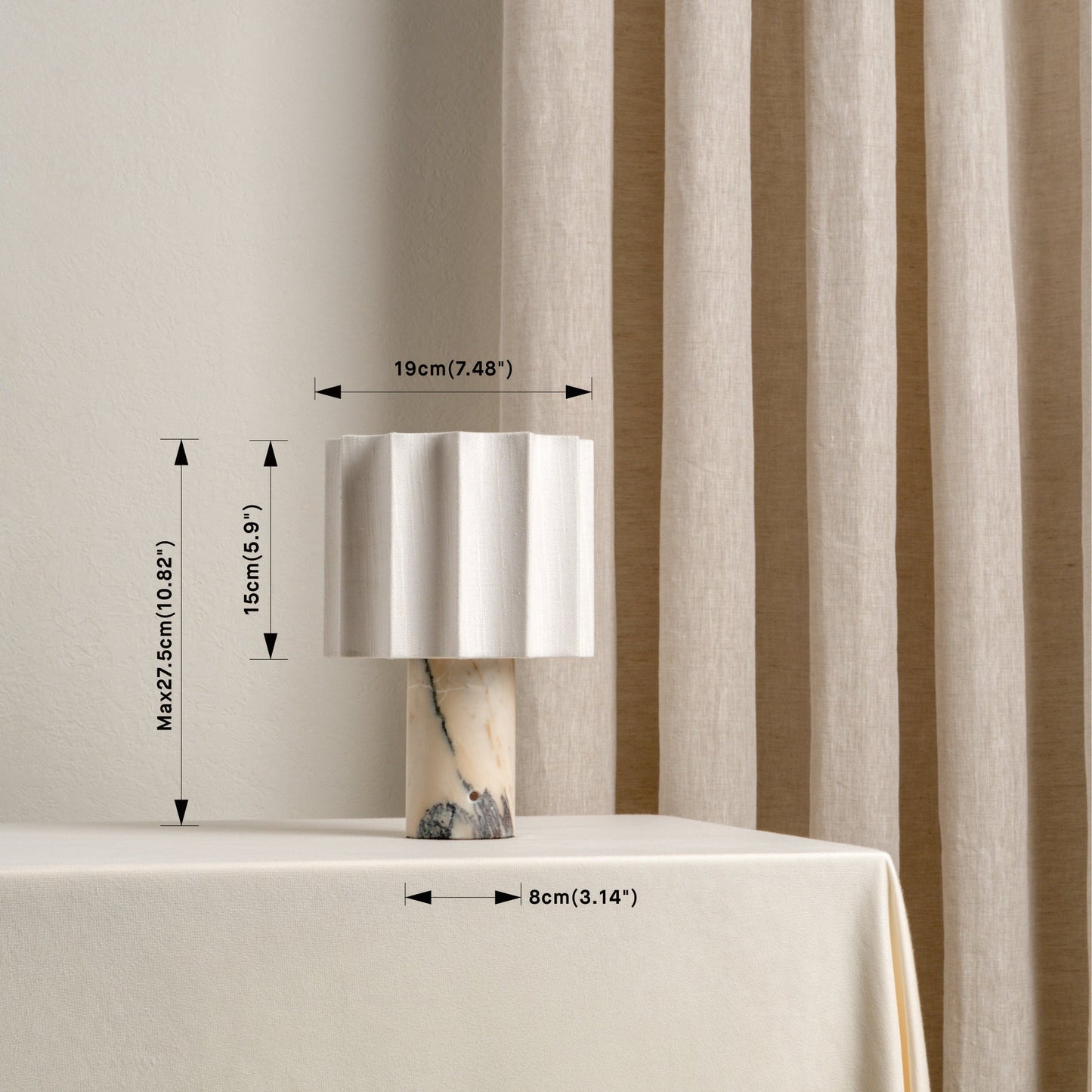 Calacatta Marble Rechargeable Table Lamp