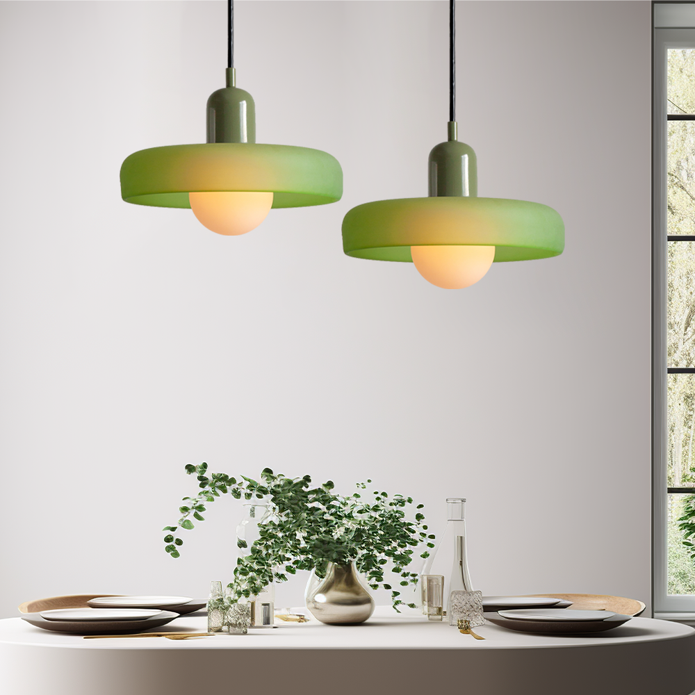 Colorful Bauhaus Glass Pendant