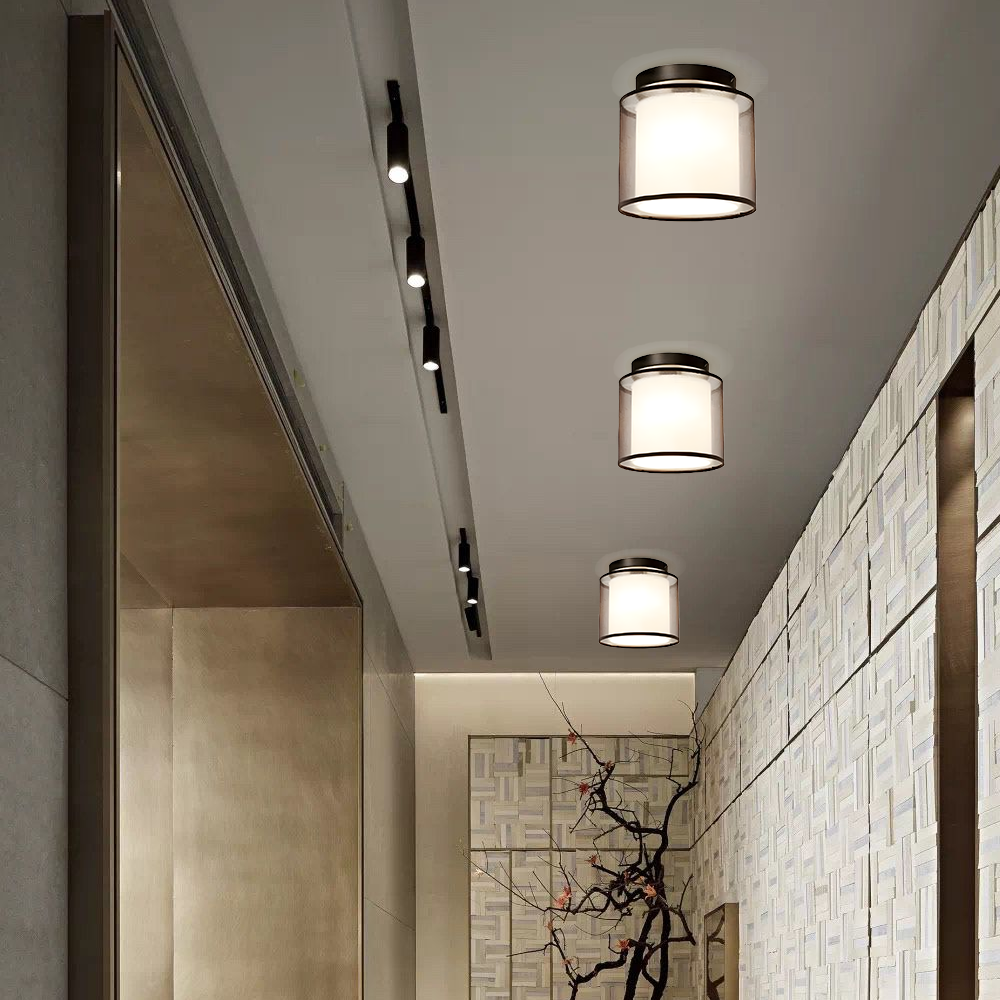 Vintage Fabric Ceiling Lamp