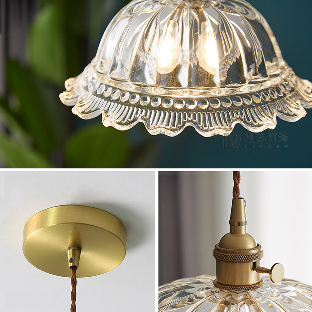 Clear Glass Hanging Lamp for Islands