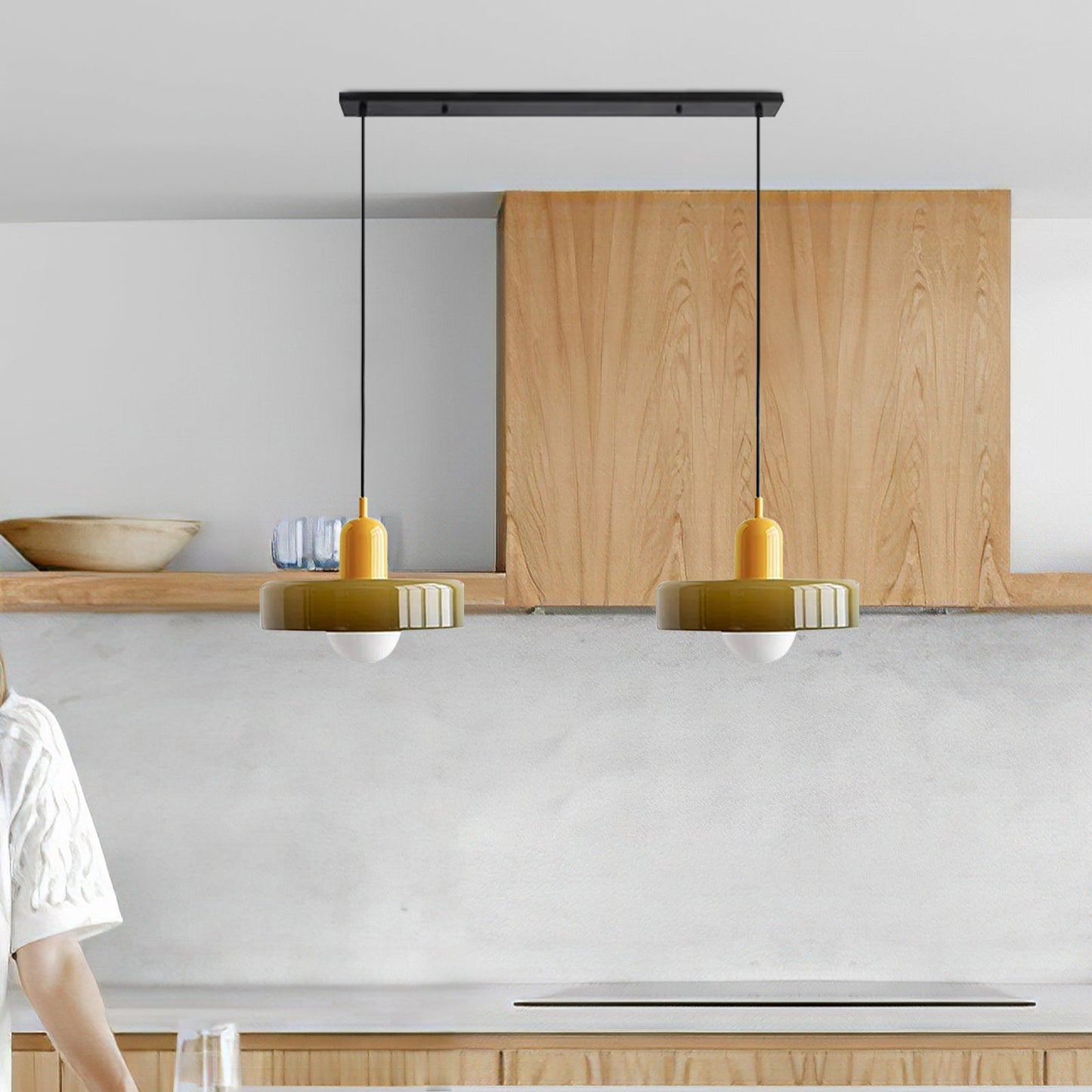 Sleek Glass Dining Lamp