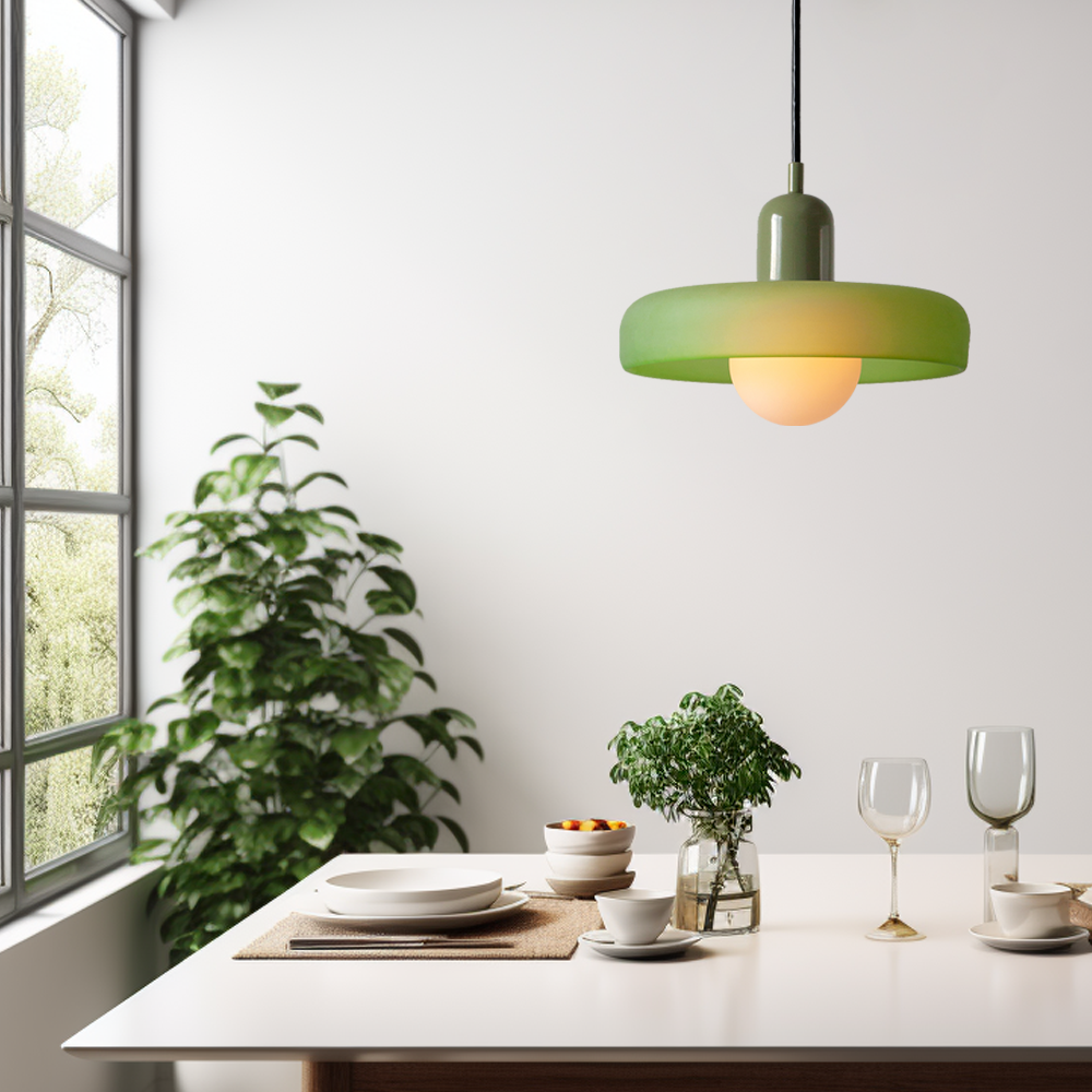 Colorful Bauhaus Glass Pendant