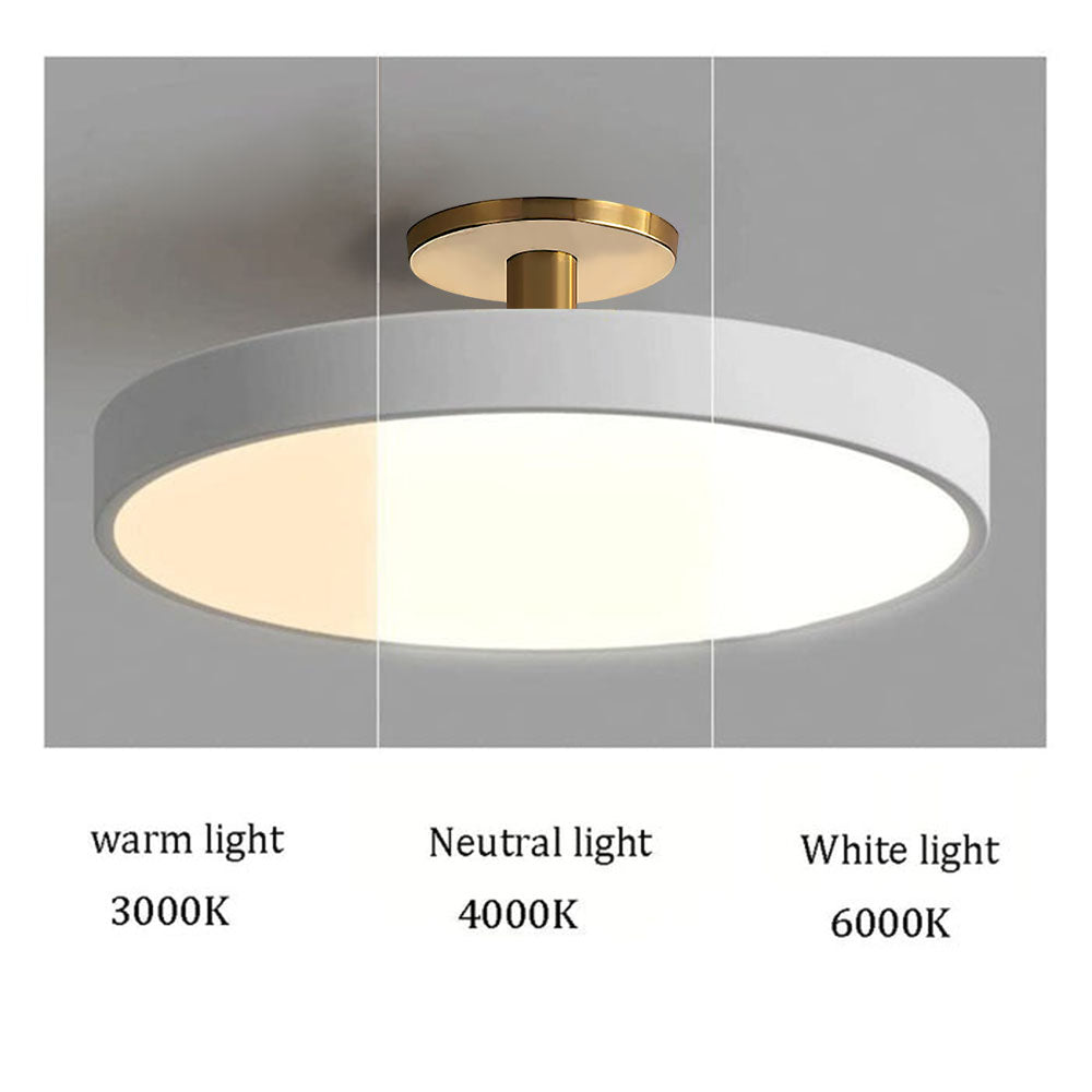 Round LED Ceiling Lamp in Minimalist Design