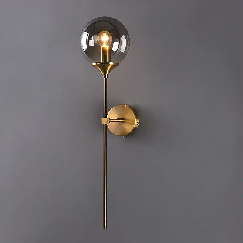 Golden Glass Wall Sconce Light
