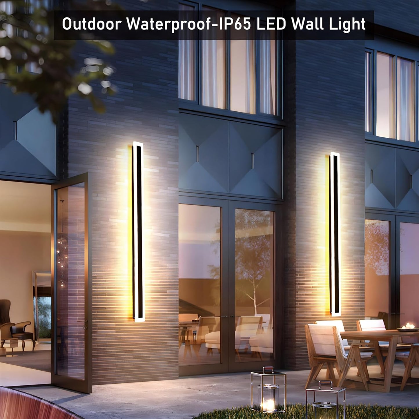 Black Modern LED Outdoor Wall Lamp IP65