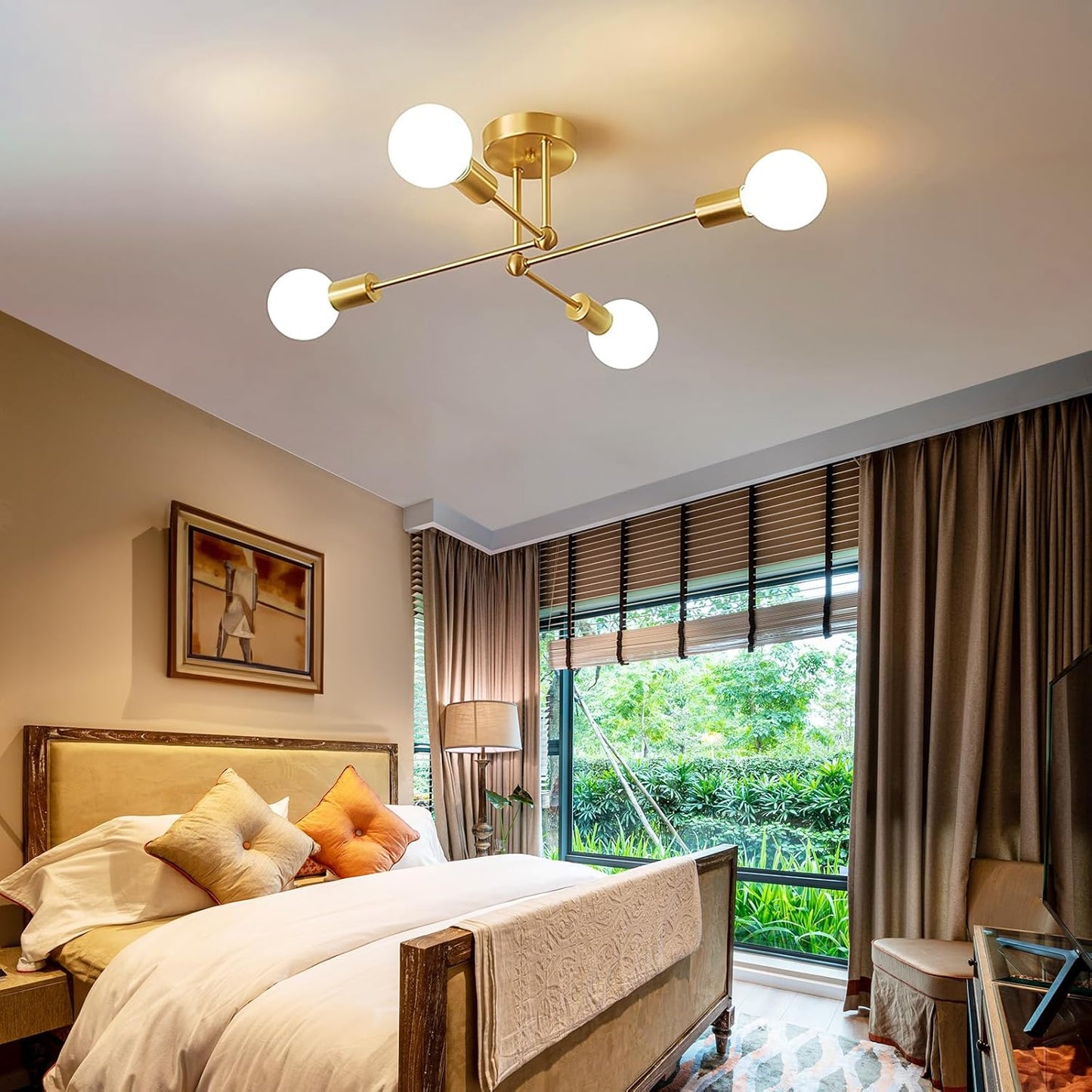 Gold Cluster Iron Ceiling Light