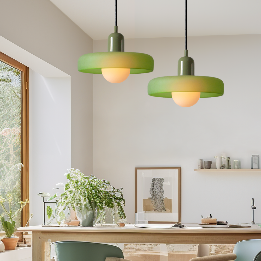 Colorful Bauhaus Glass Pendant