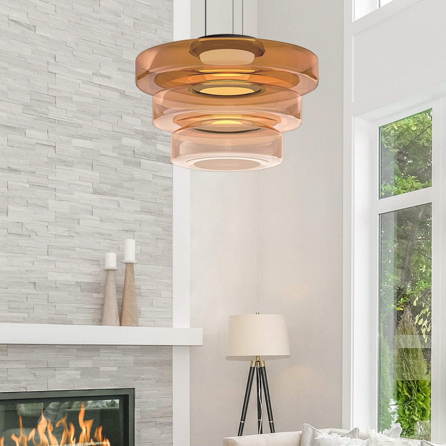 Glass Globe Pendant Light