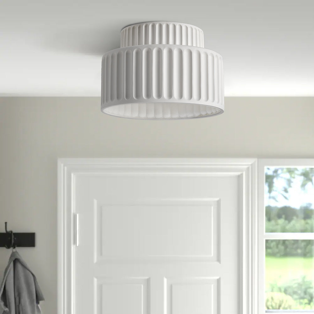 Vintage Fabric Drum Ceiling Lamp
