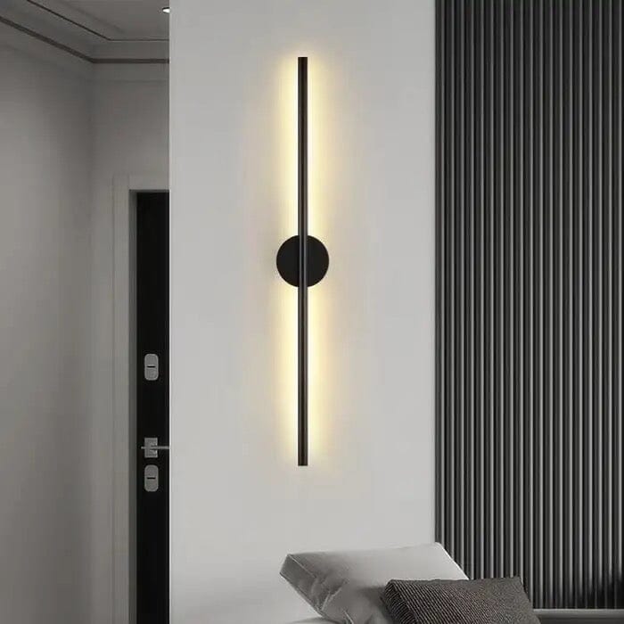 Slim Black LED Wall Sconce