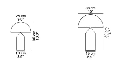 Iconic metal table lamp