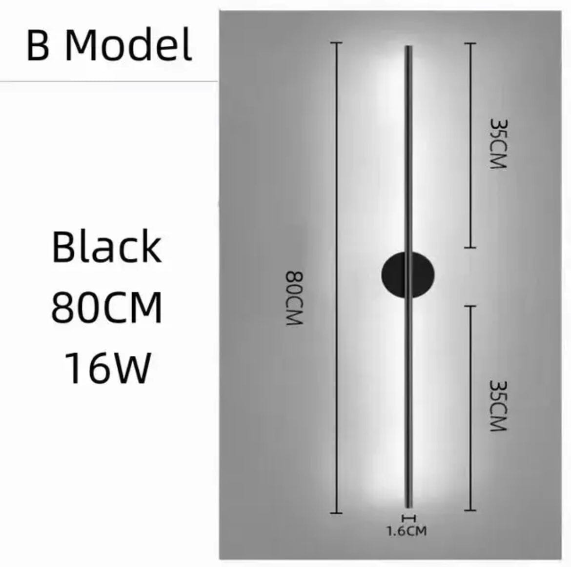 Slim Black LED Wall Sconce
