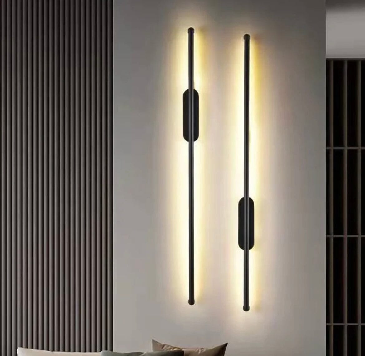 Slim Black LED Wall Sconce