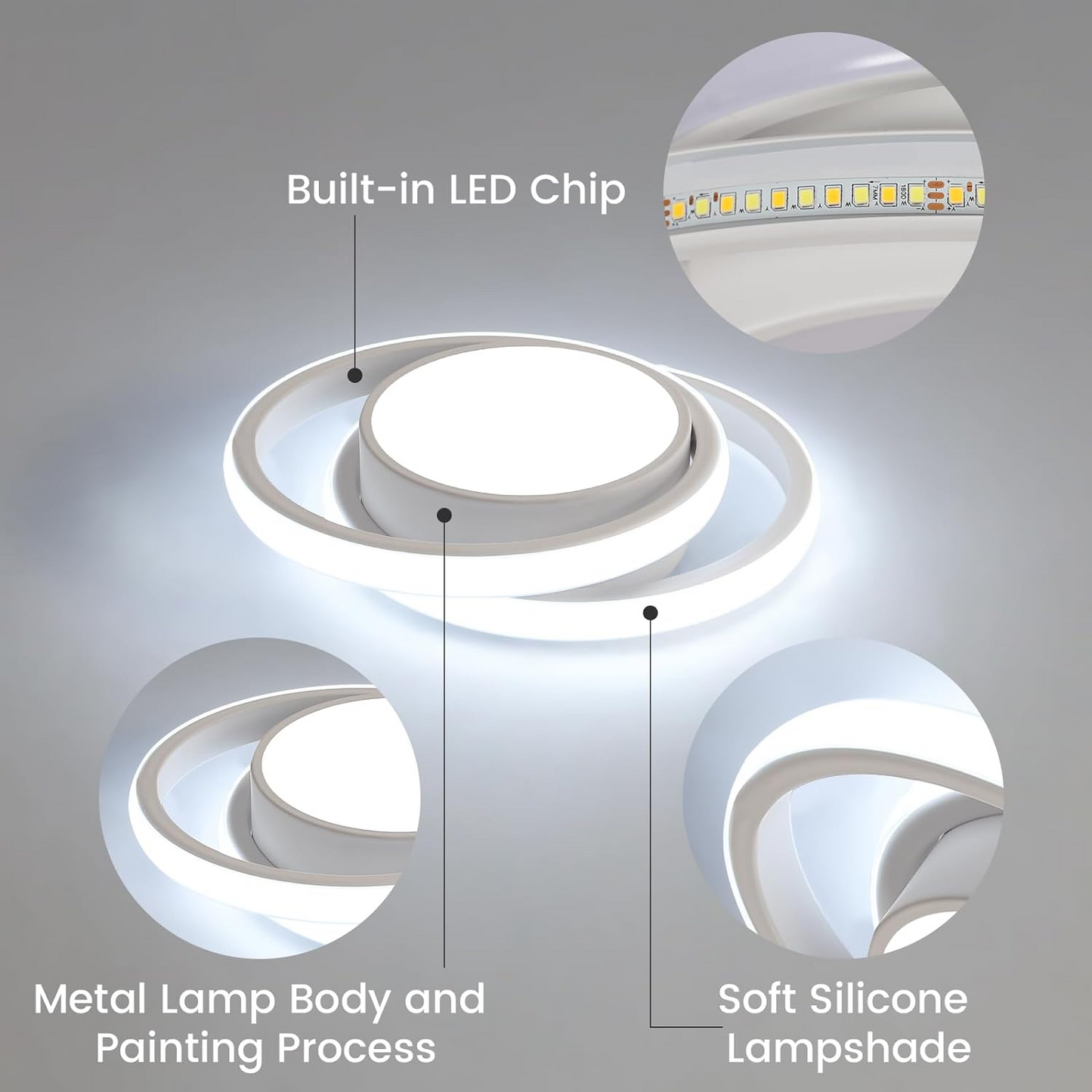 Twin Ring LED Ceiling Light