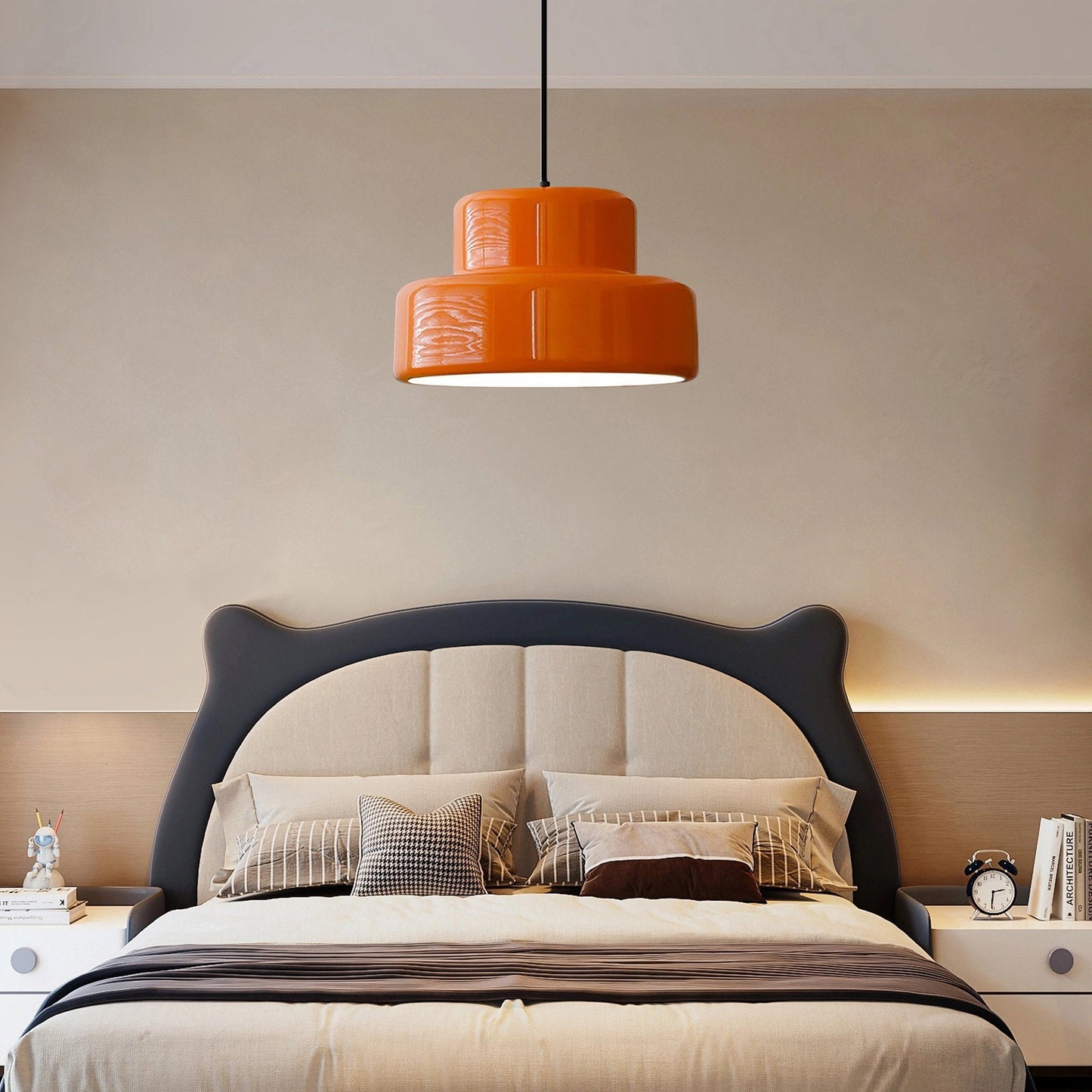 Bauhaus Orange Pendant Light