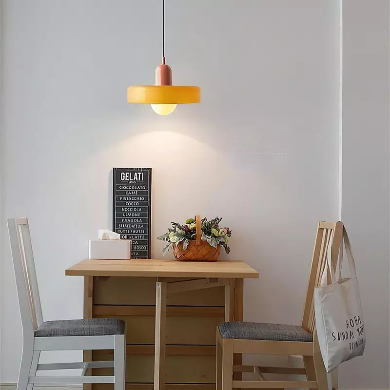 Colorful Bauhaus Glass Pendant