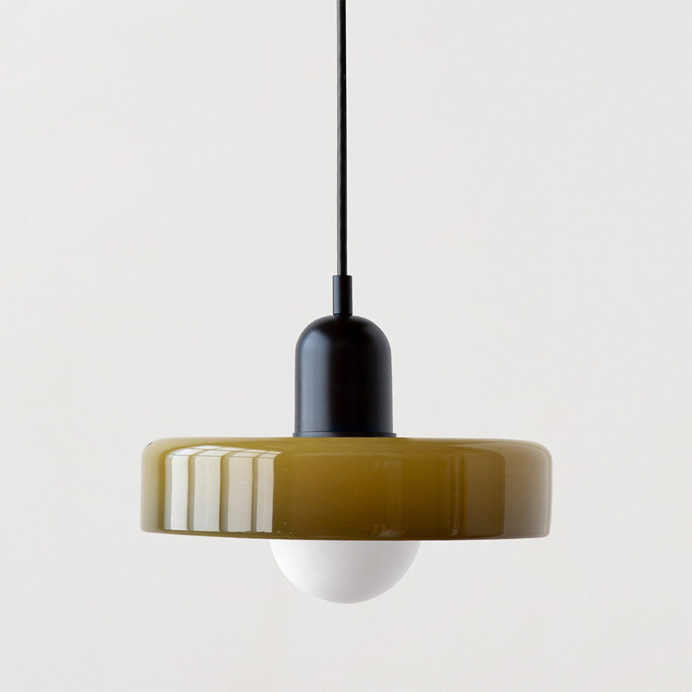 Colorful Bauhaus Glass Pendant