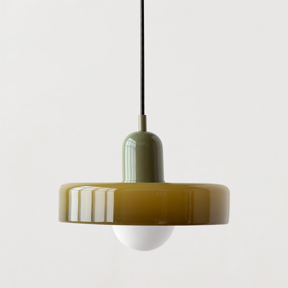 Colorful Bauhaus Glass Pendant