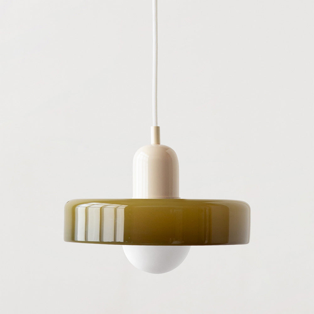 Colorful Bauhaus Glass Pendant