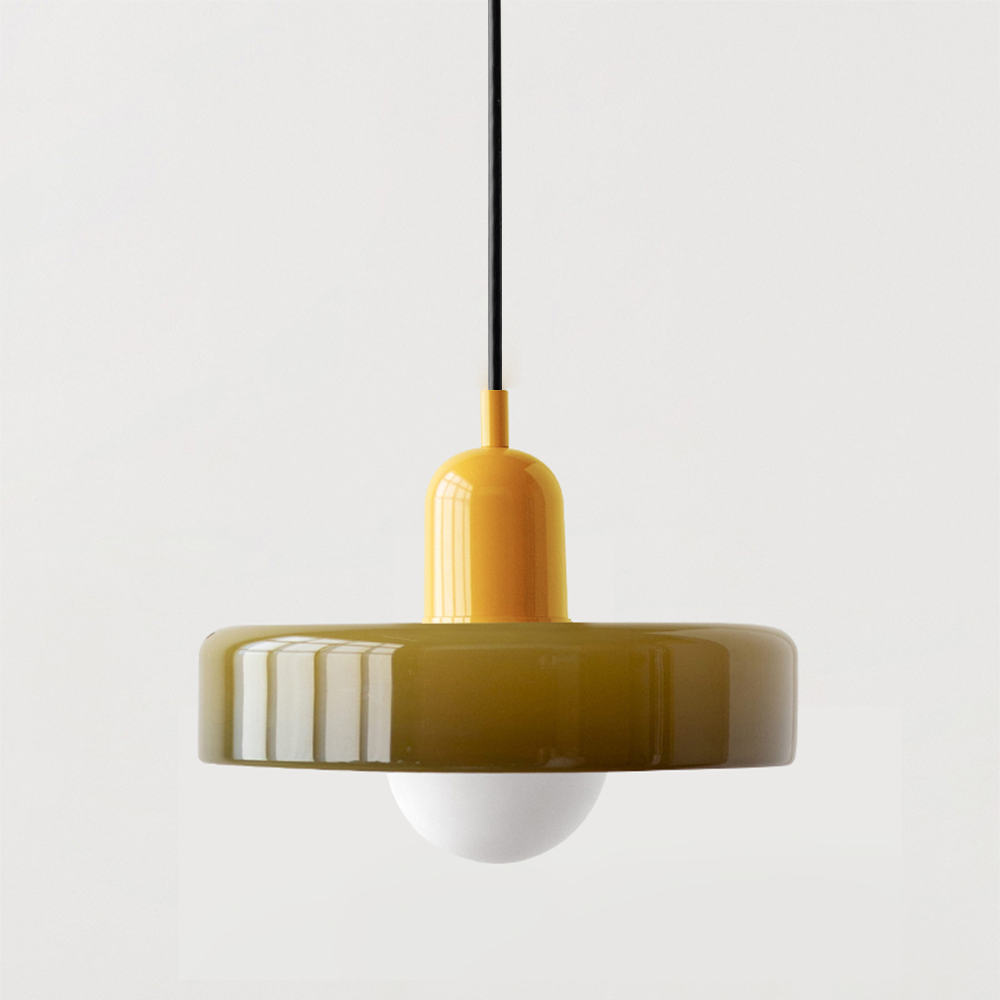 Colorful Bauhaus Glass Pendant