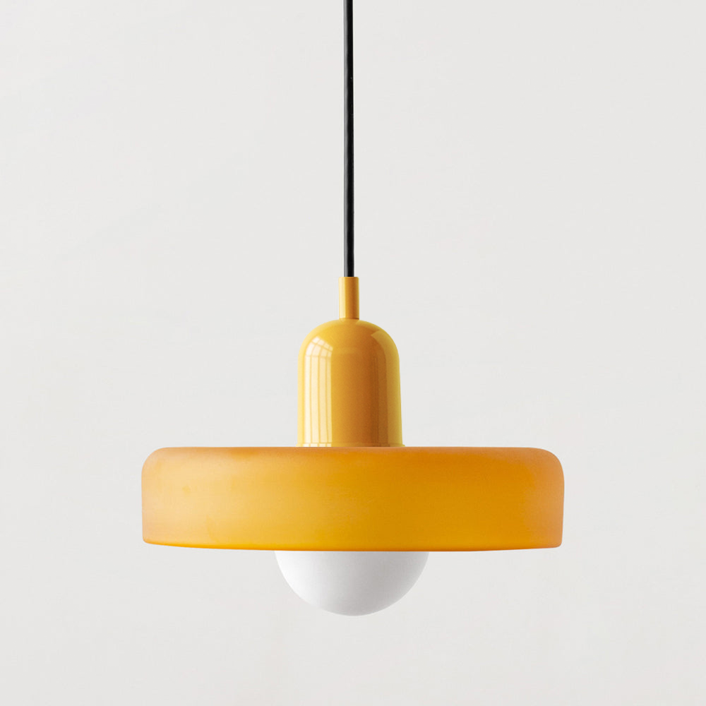 Colorful Bauhaus Glass Pendant