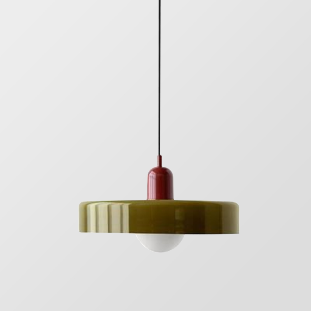 Colorful Bauhaus Glass Pendant