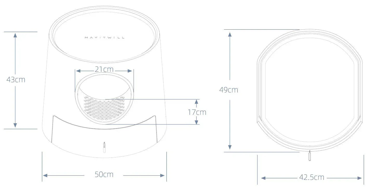 2-in-1 Kattenbak met Gratis Krabmat – Kasteeldesign