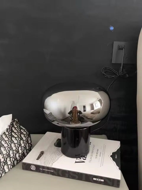 Marble Mushroom-Style Table Lamp