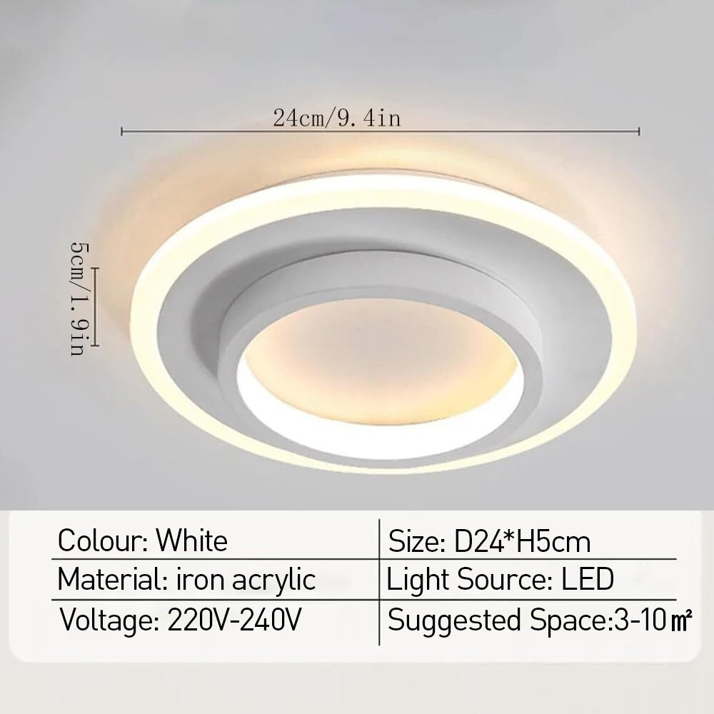Round Metal & Acrylic Ceiling Light