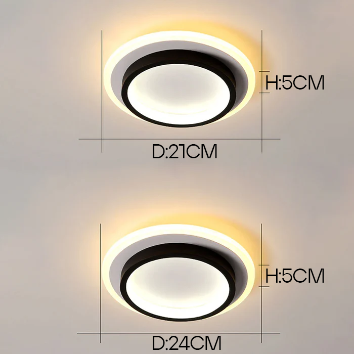 Round Metal & Acrylic Ceiling Light
