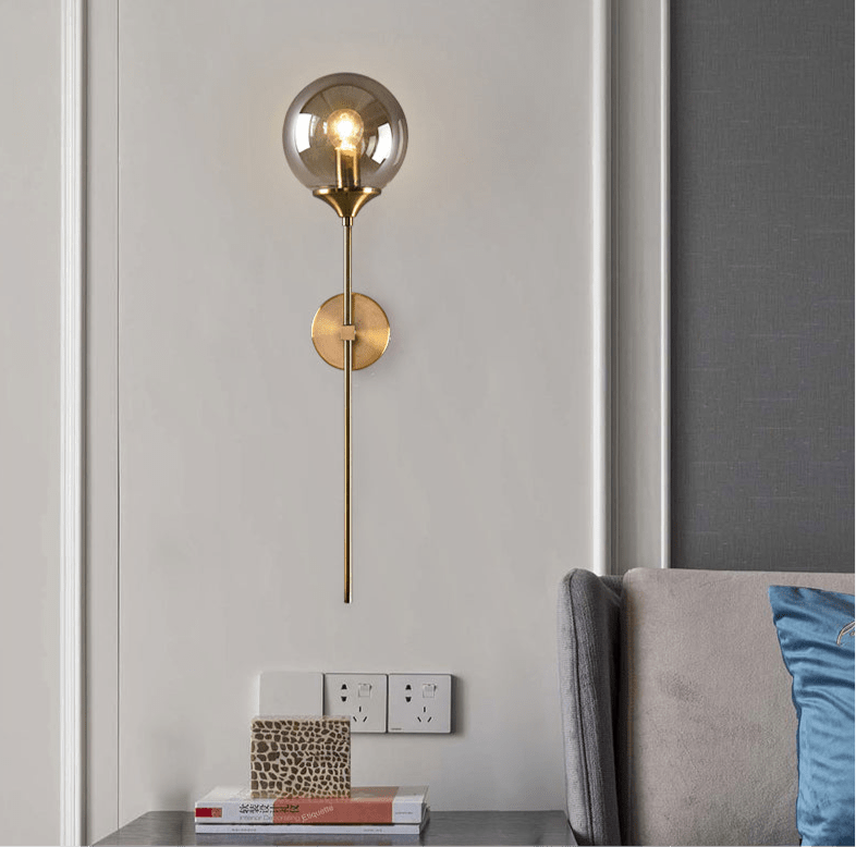 Golden Glass Wall Sconce Light