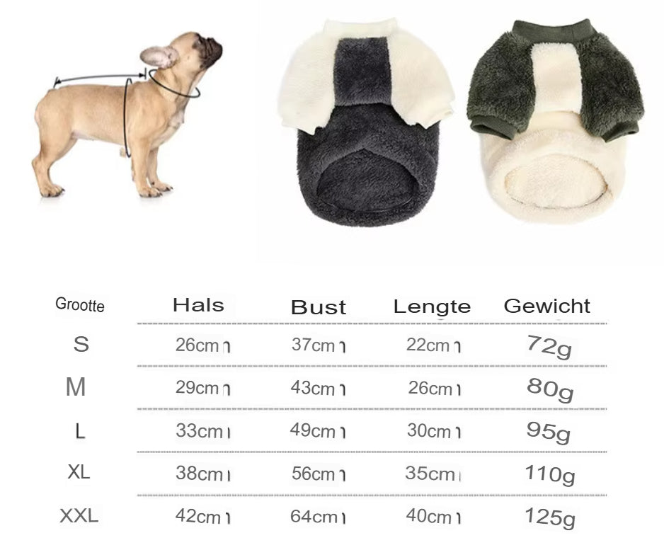 Wendbare Fleecejas voor Honden