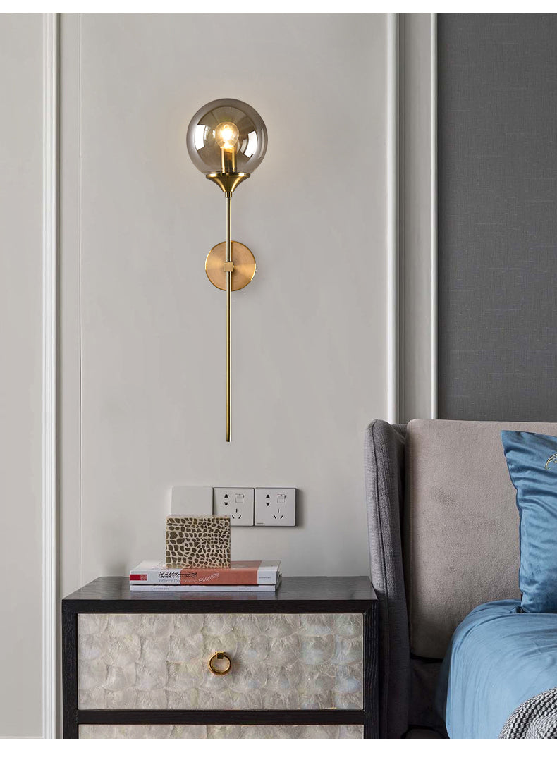 Golden Glass Wall Sconce Light