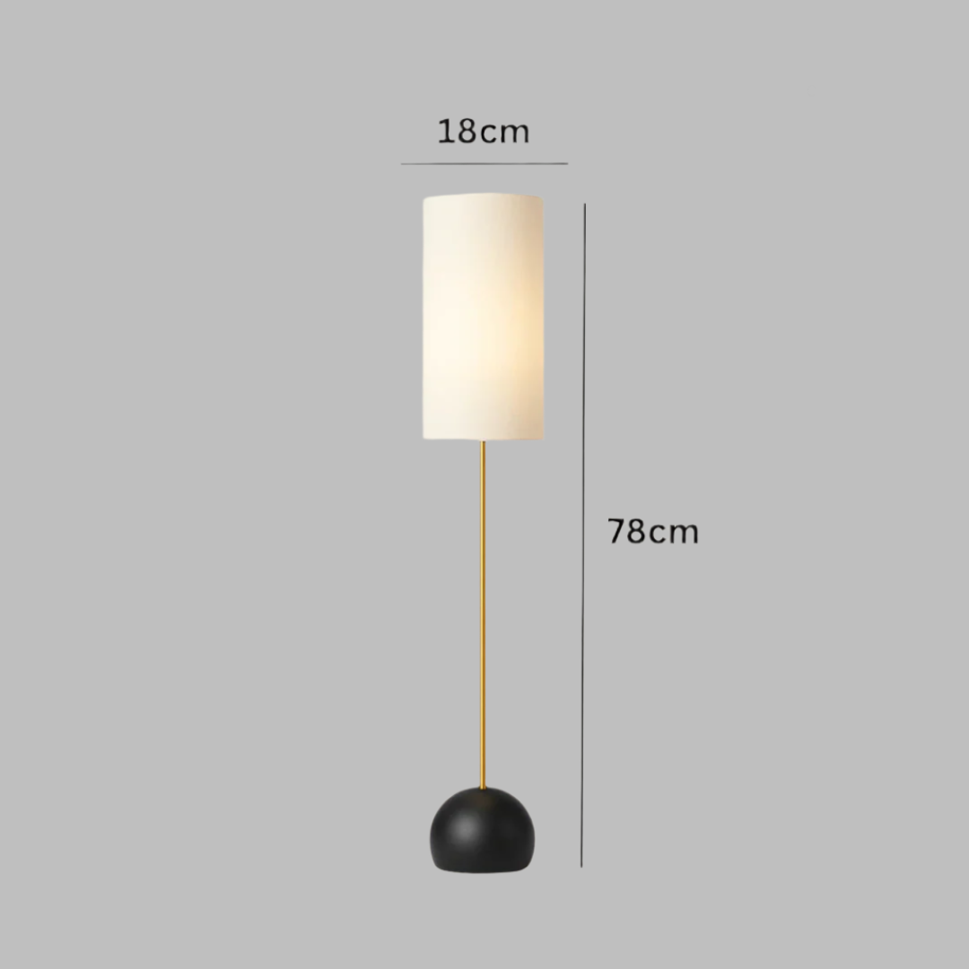Vintage Linen Shade Floor Lamp