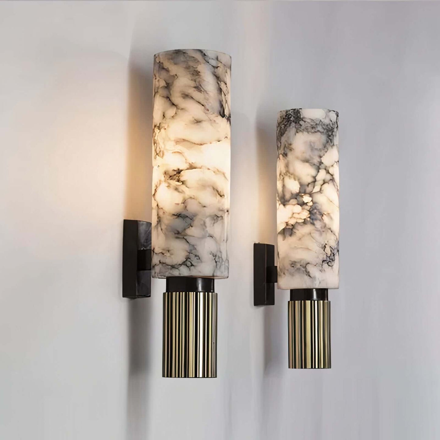 Textured Glass Globe Wall Light