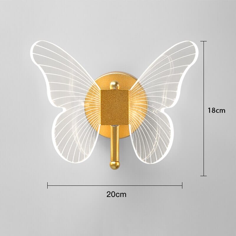 Modern Acrylic Butterfly Sconce