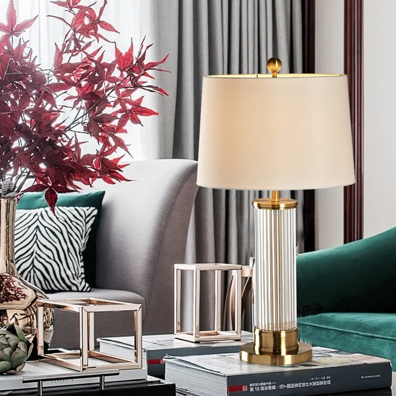 Transparent Rod Glass Table Lamp