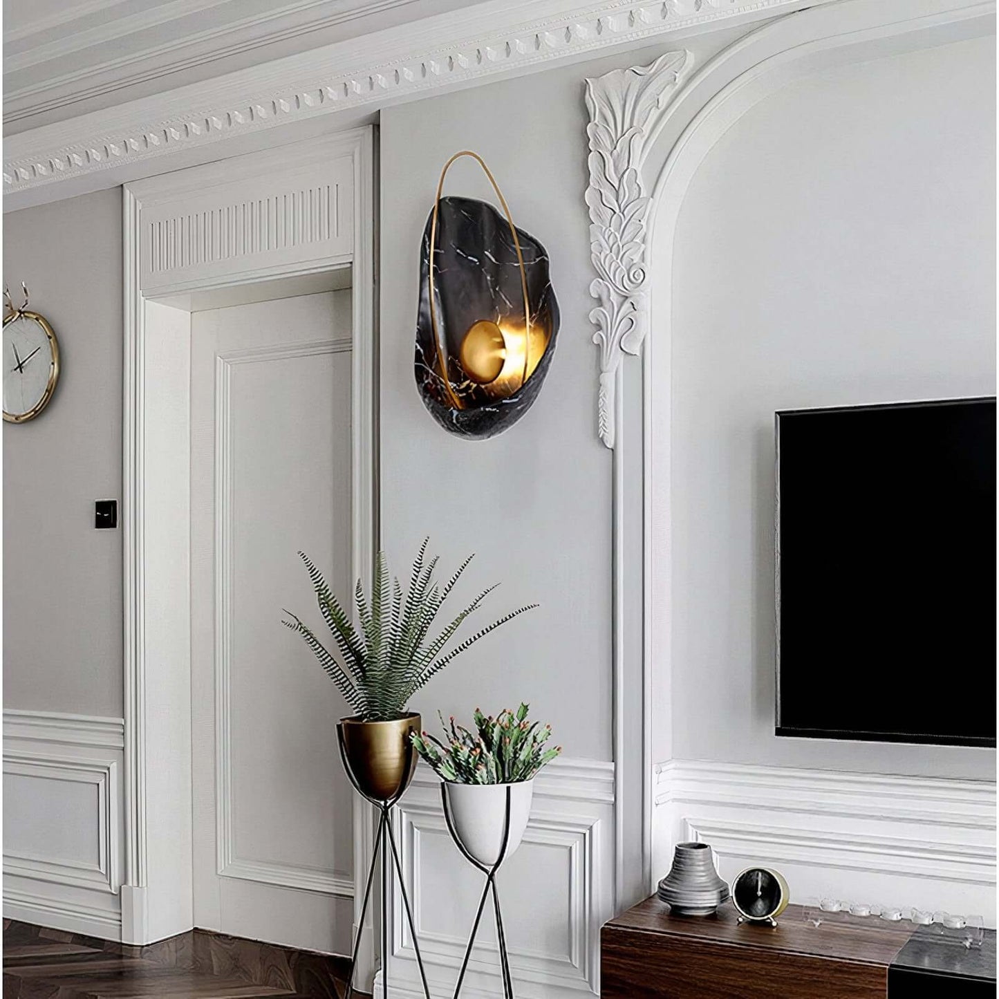 Linen Shade Wall Light