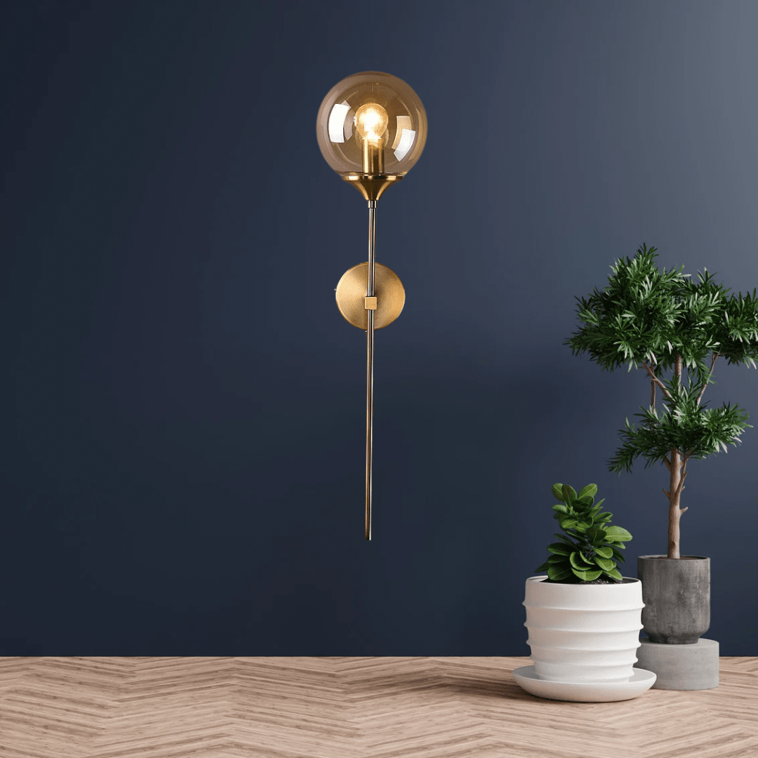 Golden Glass Wall Sconce Light