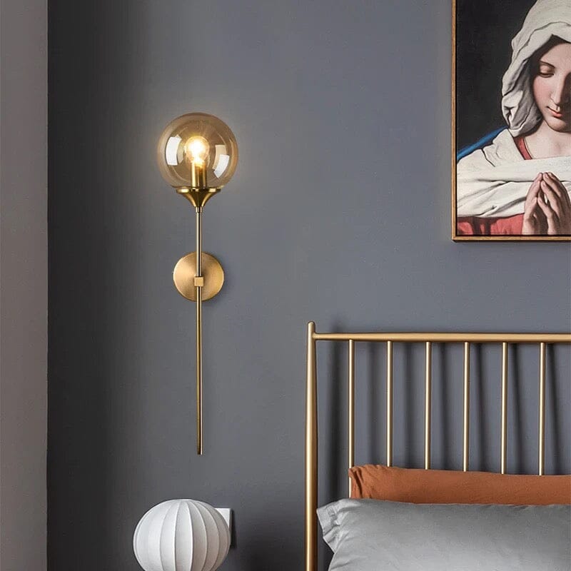 Golden Glass Wall Sconce Light