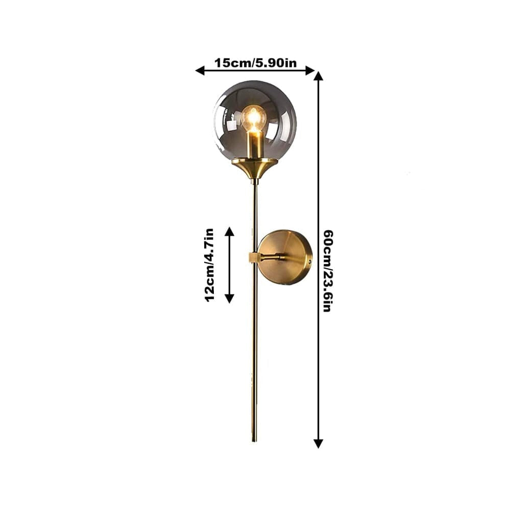 Golden Glass Wall Sconce Light
