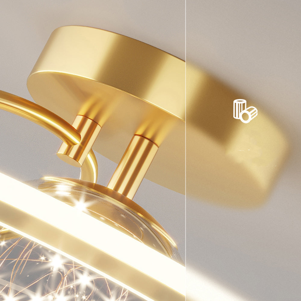 Golden Starry Glass Ceiling Light