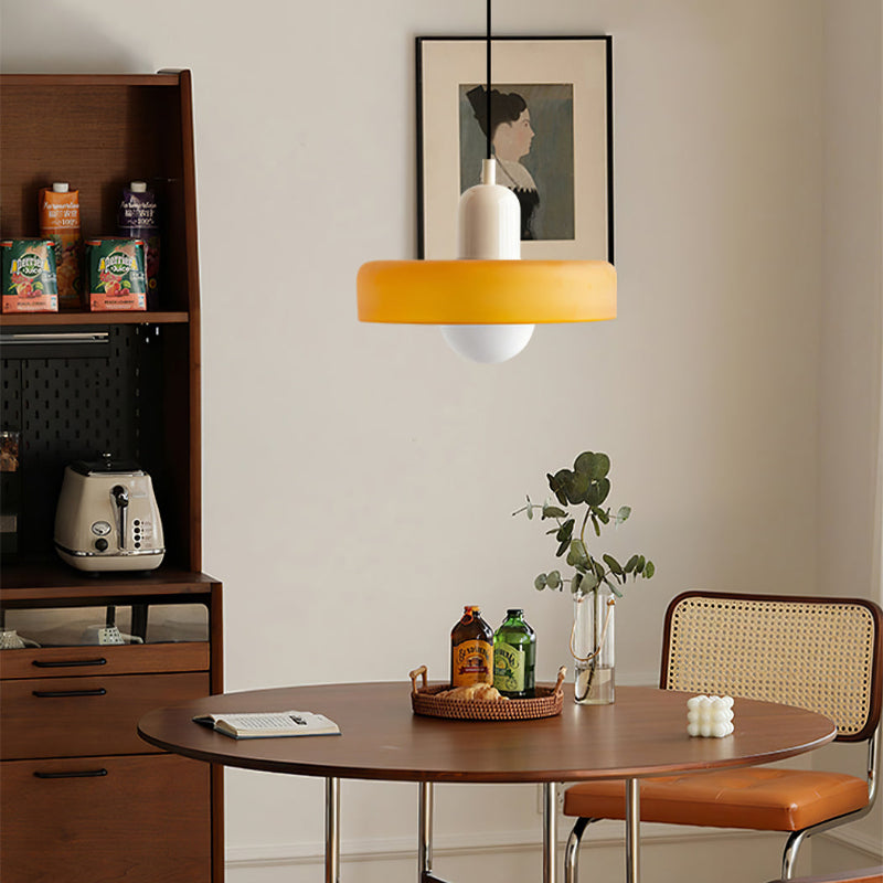 Colorful Bauhaus Glass Pendant