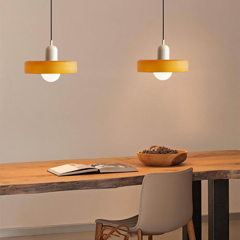 Colorful Bauhaus Glass Pendant
