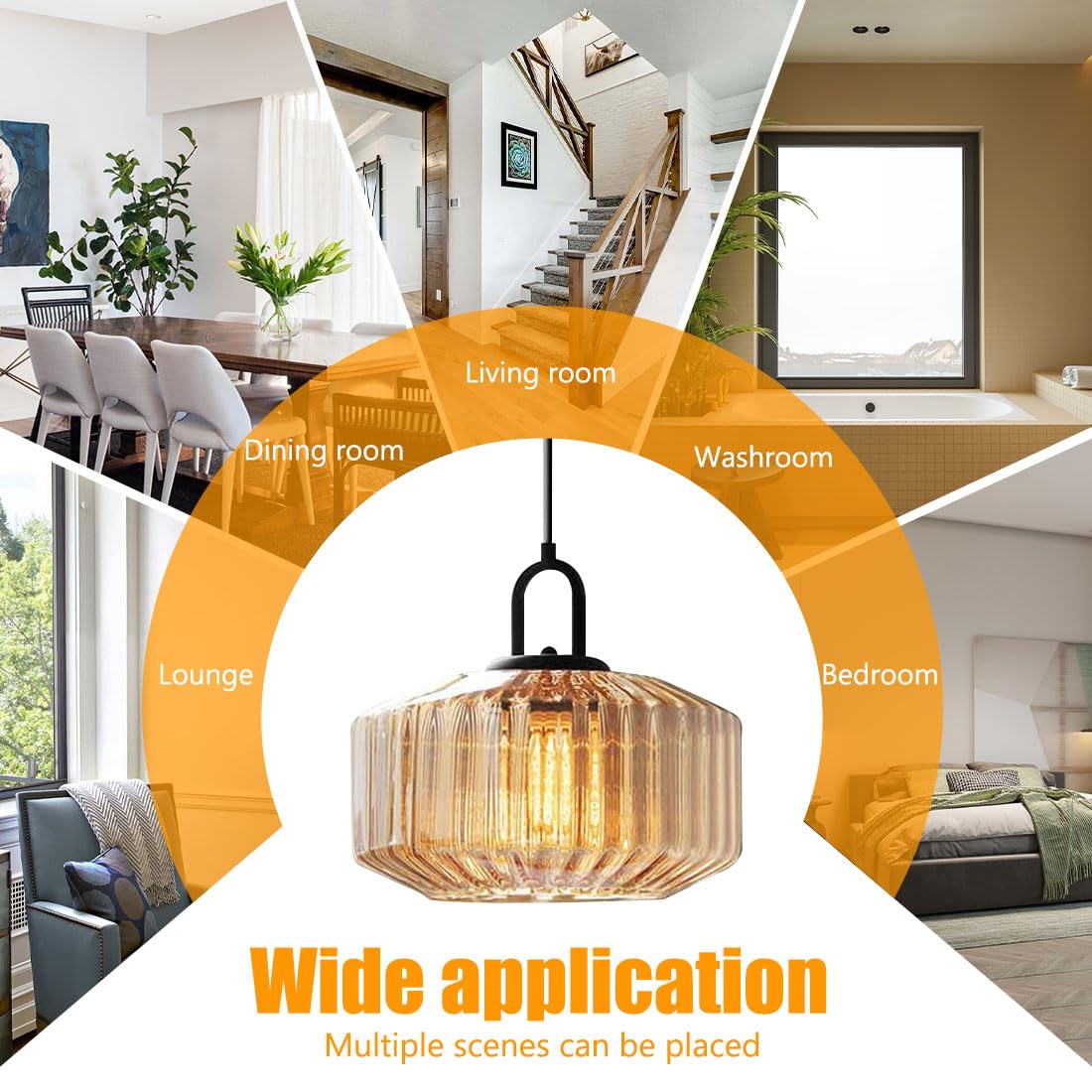 Glass Kitchen Pendant Light
