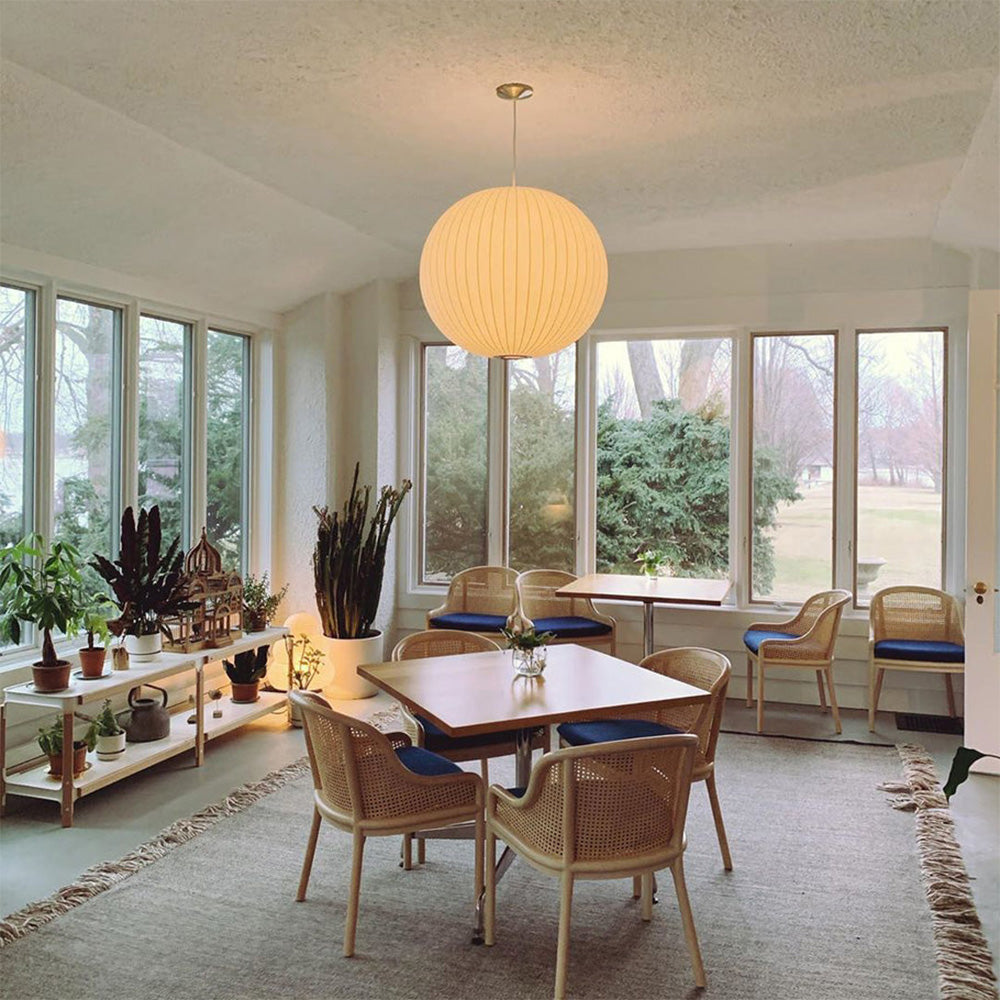 White Lantern Pendant Light