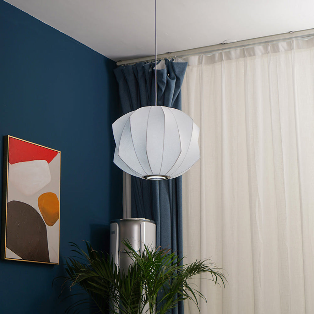 White Lantern Pendant Light